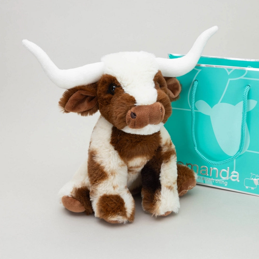 Texas Longhorn Cow Small Soft Toy Soft Toys for Kids Cotswold Baby Co Cotswold Baby Co