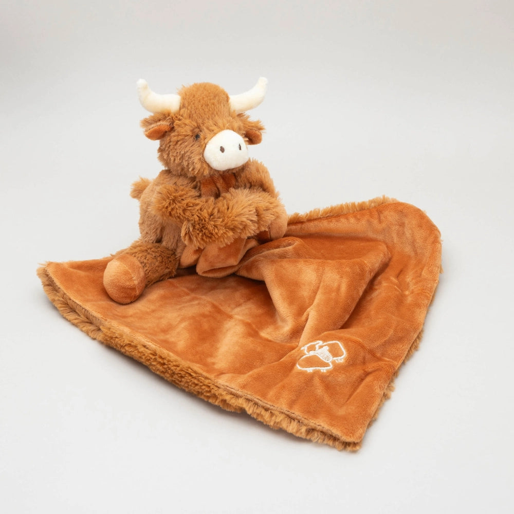 Horned Hamish Highland Cow Baby Comforter Best Newborn Baby Gift Cotswold Baby Co Cotswold Baby Co