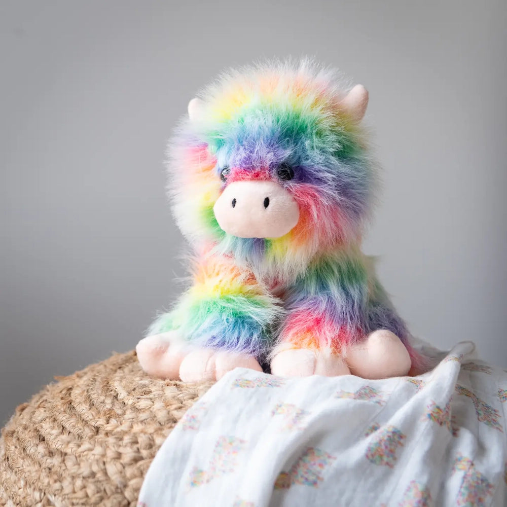 Rainbow Baby Highland Cow Toy| Hairy Coo