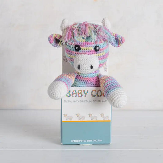 Crocheted Colourful Highland Cow Toy | Hairy Coo