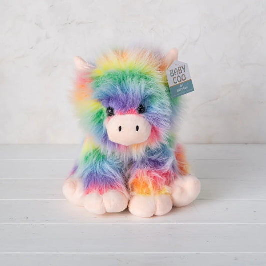 Rainbow Baby Highland Cow Toy| Hairy Coo